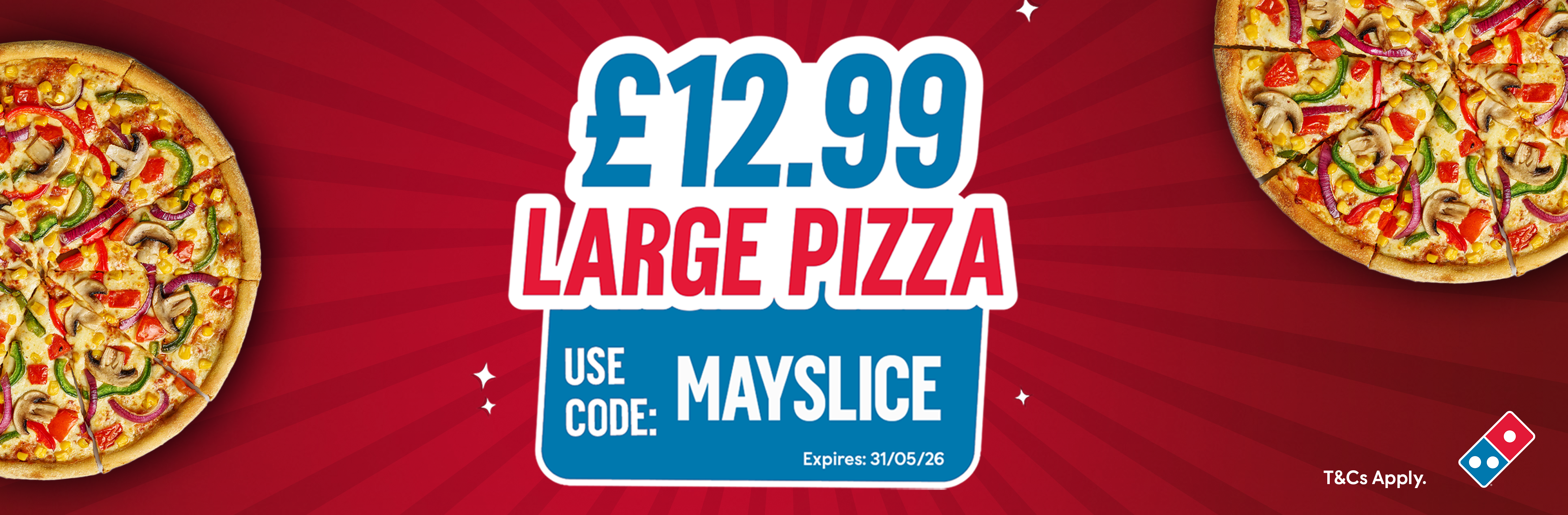 £12.99 Large Pizza at Dominos